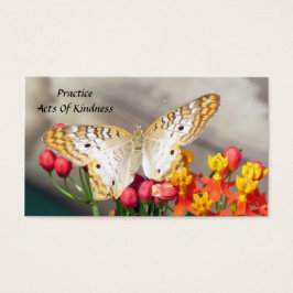 Vita peacock Butterfly Acts of Kindness Cards Visitkort