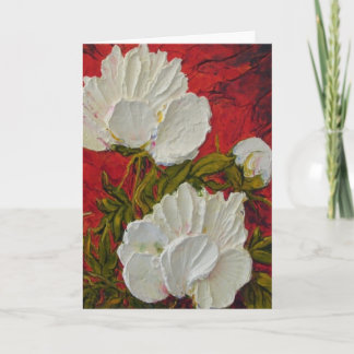 Vita peonies Greeting Card Kort