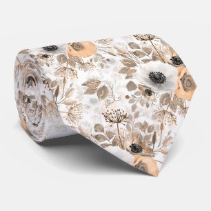 Vita, persikoblommor, elegant slips