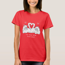 Vita persiska katter med örter t shirt