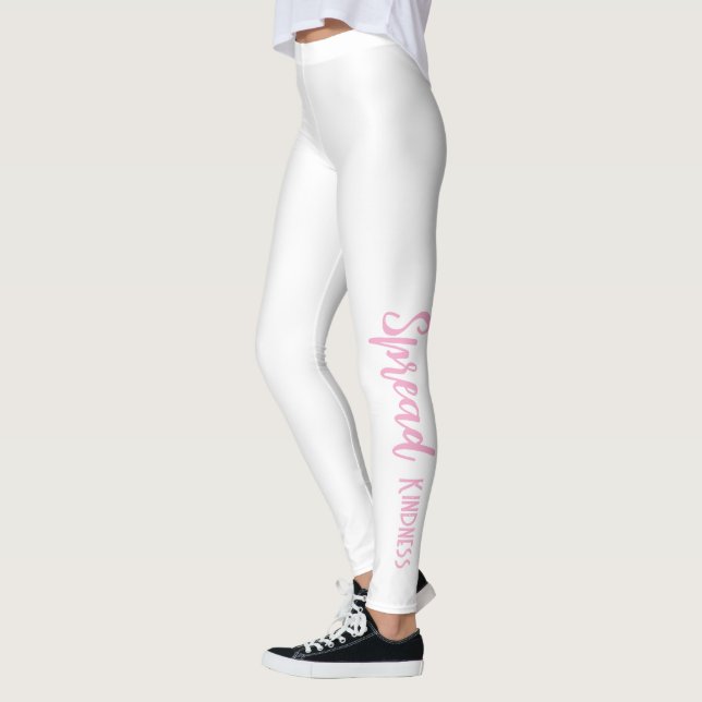 Vita personliga leggings sprider vänlighet (Vänster)
