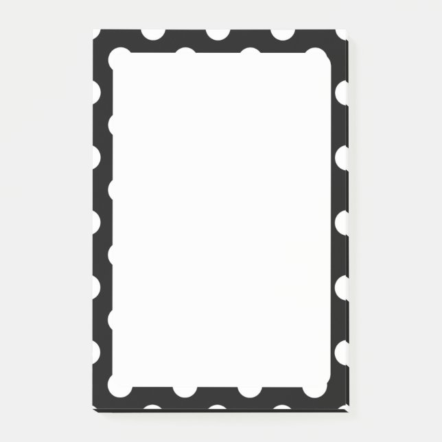 Vita Poka-prickar Post-It®-lappar, Post-it Block (Framsida)