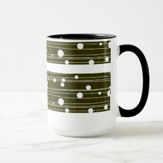 Vita Polka Dot mönster kaffe mugg