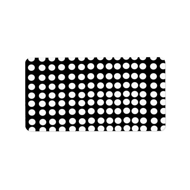 Vita Polka dots-etiketter Adressetikett (Framsidan)