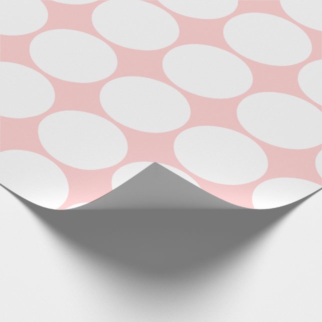 Vita Polka dots på Flicka Rosa Presentpapper (Hörn)