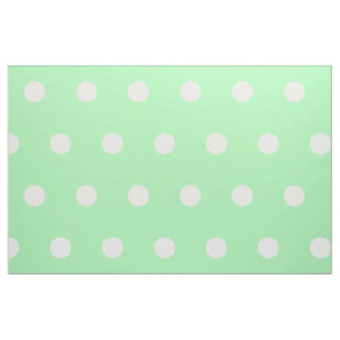 Vita Polka dots på Grönten Vår Tyg