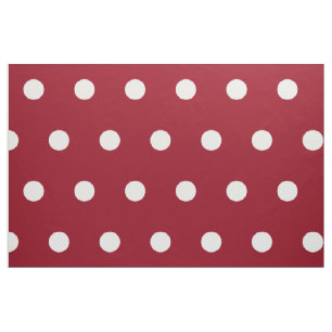 Vita Polka dots på skoldagar Röd Tyg