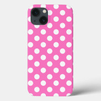 Vita polka dots vid rosa Fodral-Mate iphone case