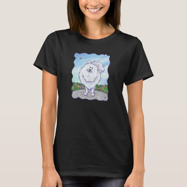 Vita Pomeranian T-shirts (Framsida)