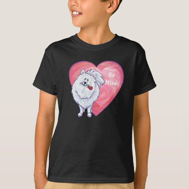 Vita Pommern Alla hjärtans dag Tee (Framsida)