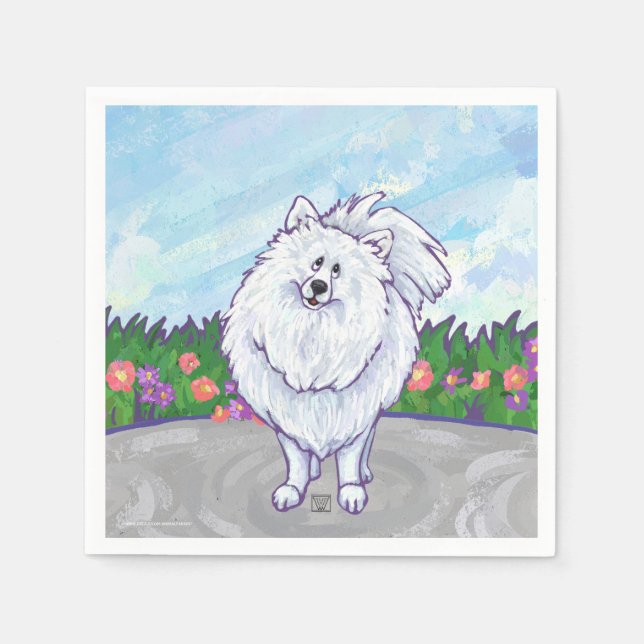 Vita Pommerska gåvor och tillbehör Pappersservett (Framsidan)