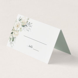 Vita ponnyer, Ro och Eukalyptus Blommigt Ställe Kort