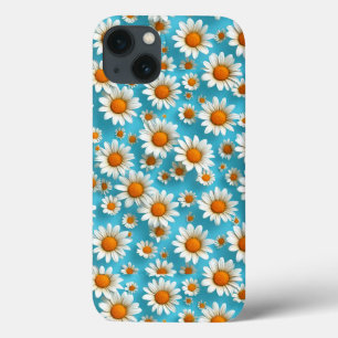 Vita prästkragar Blå Elegant Blommig Design åt hen