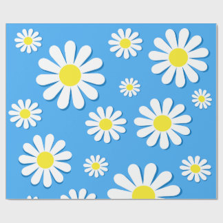 Vita prästkragar med blå bakgrund presentpapper