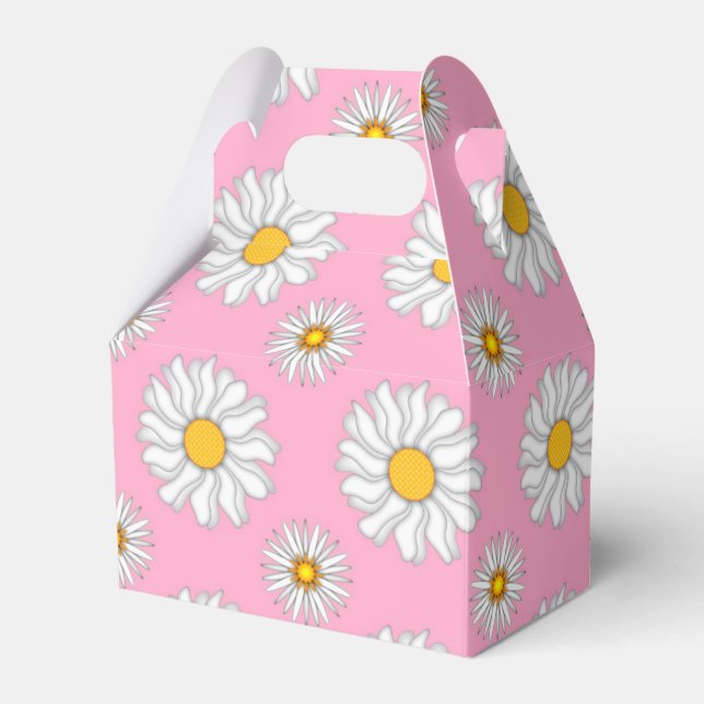 Vita prästkragar på het rosa presentask (Framsidan Sidan)