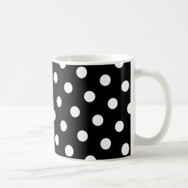 Vita prickar kaffemugg