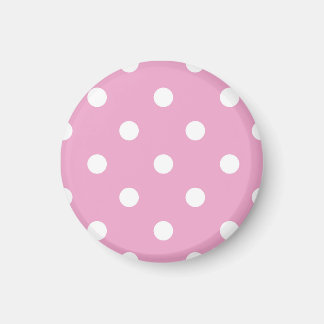 Vita prickar på rosa magnet
