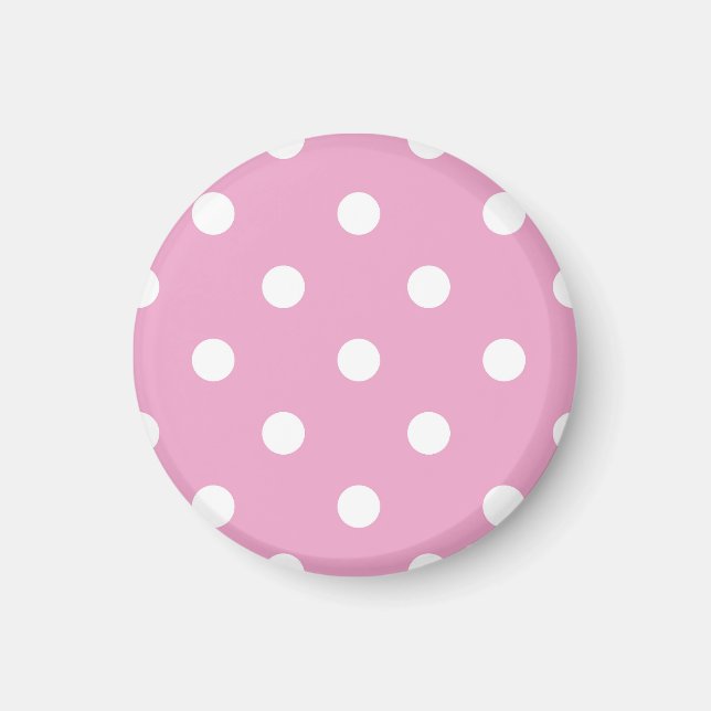 Vita prickar på rosa magnet (Framsidan)