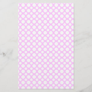 Vita prickar på rosa scrapbookpapper brevpapper