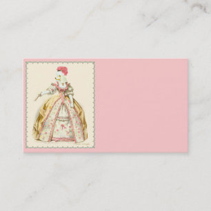 Vita Pudel Marie Antoinette-Affärskorten Visitkort