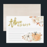 Vita pumpa blommiga råd till blivande bruden<br><div class="desc">Vita pumpa blommiga råd till blivande bruden kort</div>