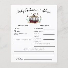 Vita Pumpkin Baby Predications & Advice Card