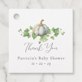 Vita Pumpkin Cute Rustic Farmhouse-Märkre Gåvor Etiketter