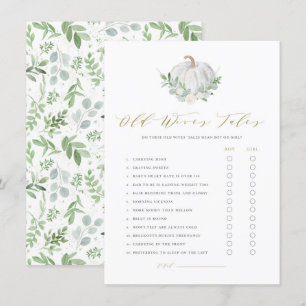 Vita Pumpkin Gamla frukternas röstförutsägelsespel Tilläggskort