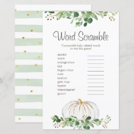 Vita Pumpkin Greenery Blommigt Ord-skandalen