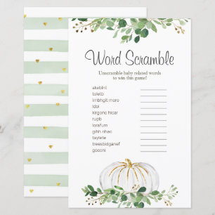 Vita Pumpkin Greenery Blommigt Ord-skandalen