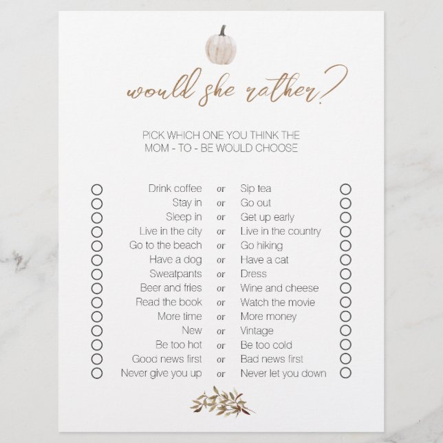 Vita Pumpkin-spel för babyskor på två sidor (Framsida)