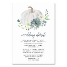 Vita Pumpkin Succulent Bröllop-skåp