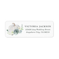 Vita Pumpkin Succulent Fall Chic Bröllop Adress