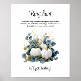 Vita pumpor Fall Ring Hunt Möhippa Game Poster