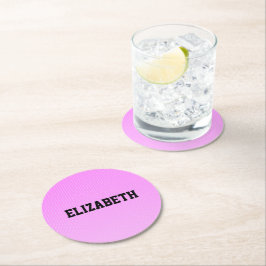 Vita punkter rosa mönster underlägg papper rund