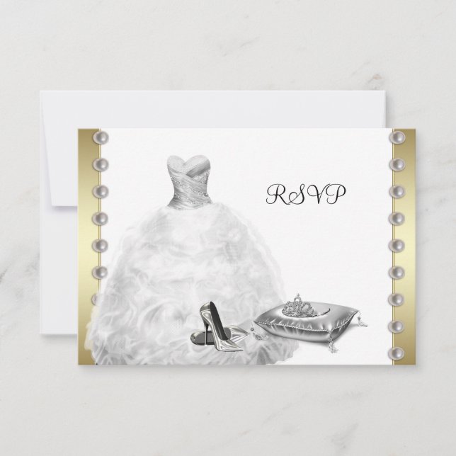 Vita Quinceanera Vita högljudda Boll-skor OSA Kort (Framsida)