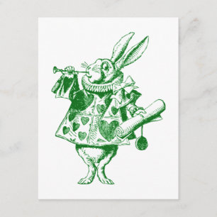 Vita Rabbit Herald Grön Student Bal Ansökan Inbjudningar