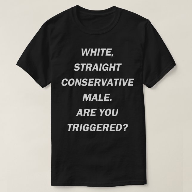 Vita Raka Konservativet Male T Shirt (Design framsida)