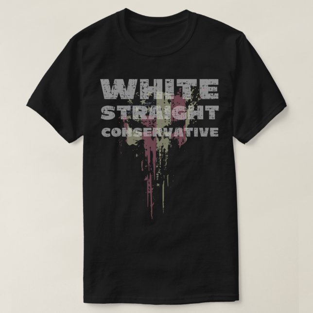 Vita Raka Konservativet Republican Sarcastic U T Shirt (Design framsida)