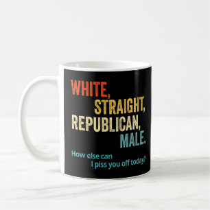Vita Raka republikanska hanar - Republican 1 Kaffemugg