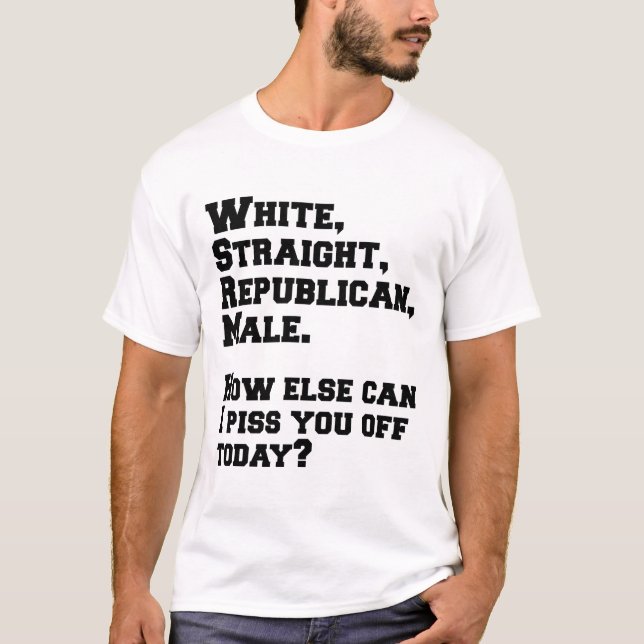 Vita Raka republikanska hanen T Shirt (Framsida)