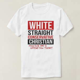 VITA RAKARE KONSERVATIVET KRISTNA T SHIRT