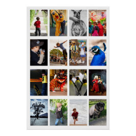 Vita Ram 16 Foto Bilder DIY-mallkonst Perfect Poster