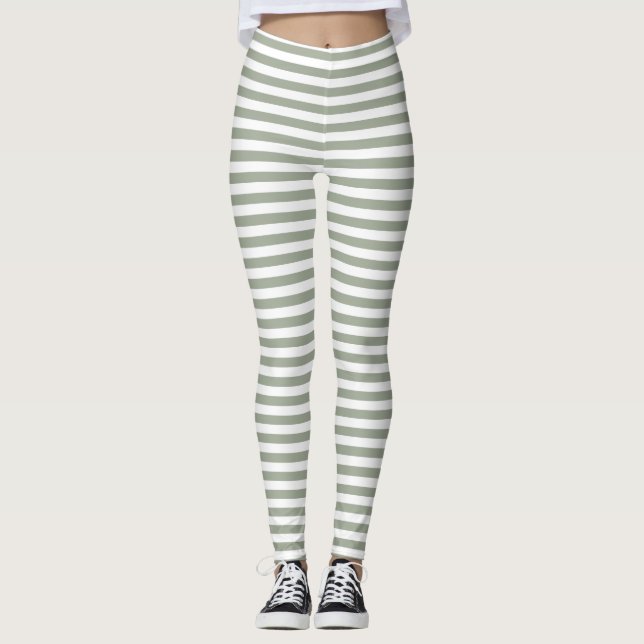 Vita Rand Mönster Leggings (Framsida)