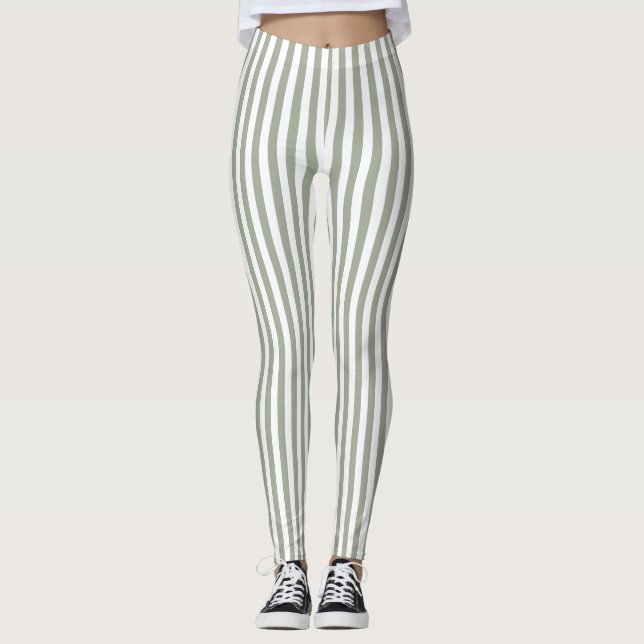 Vita Rand Mönster Leggings (Framsida)