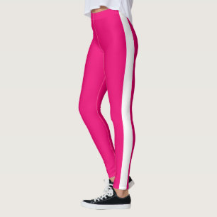 Vita Rand Rosa Leggings eller Välj Färg