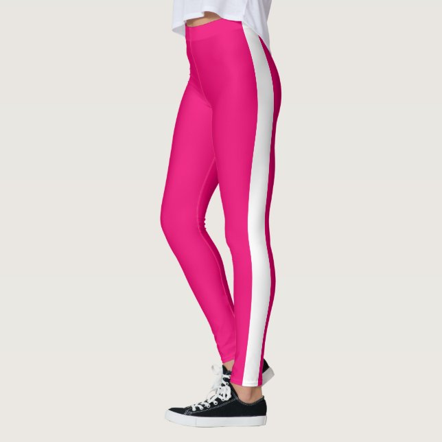 Vita Rand Rosa Leggings eller Välj Färg (Vänster)