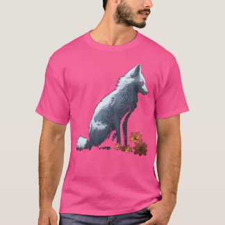 Vita rävblommor Art Djurräv T Shirt