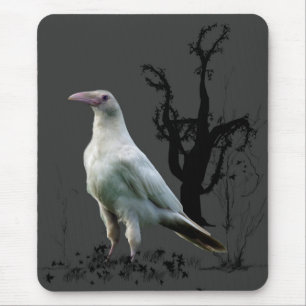 Vita Raven, Vild Bird, Fantasy, Goth Mousepads Musmatta