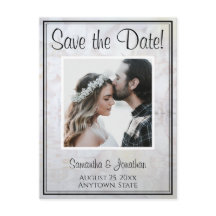 Vita reflektioner Bröllop spara datum vykort